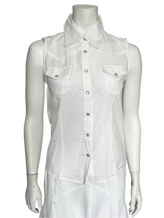 Vintage Tops - VINTAGE 90s' 'Diana Karine' Sleeveless Western Shirt